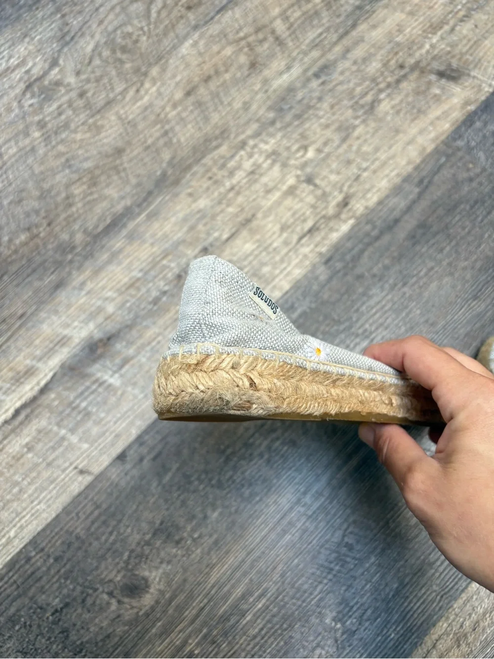 Soludos Light Blue Daisy Embroidered Espadrilles